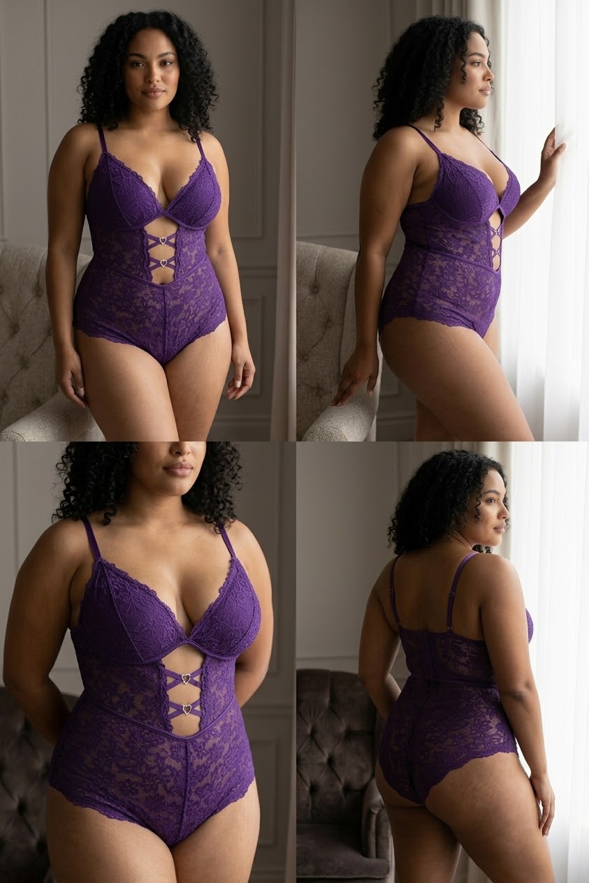 Body en dentelle transparente