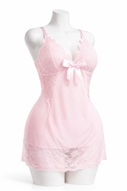 Nuisette rose semi transparente