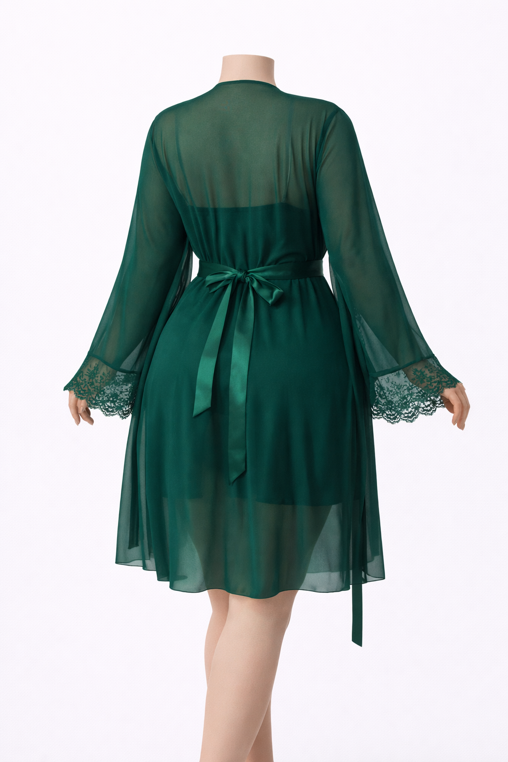 Ensemble nuisette et peignoir transparent