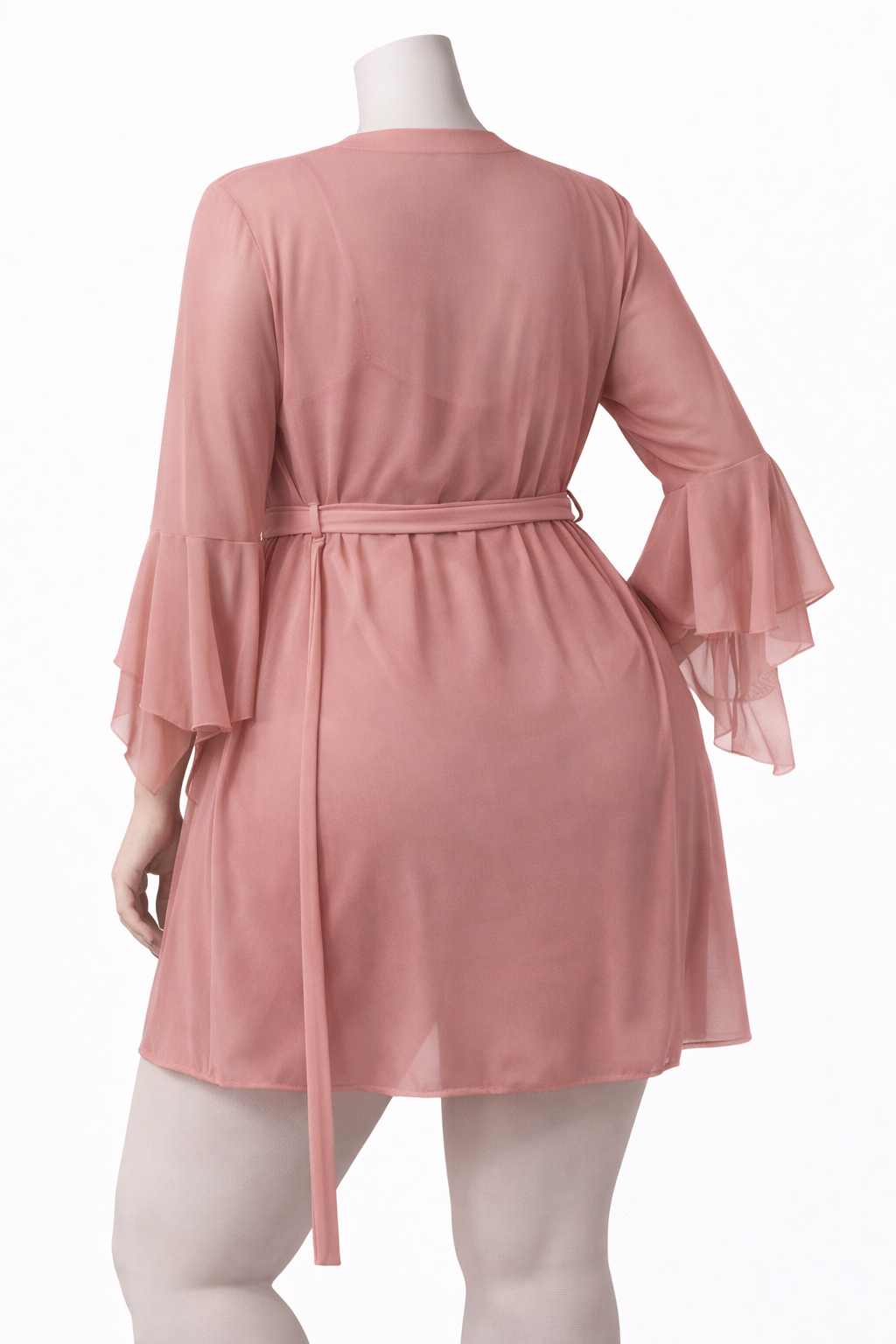 Ensemble nuisette et peignoir transparent