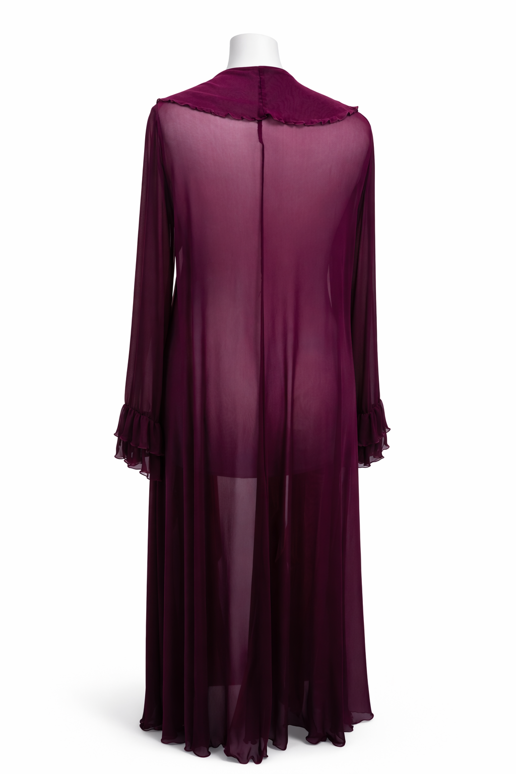 Long peignoir transparent