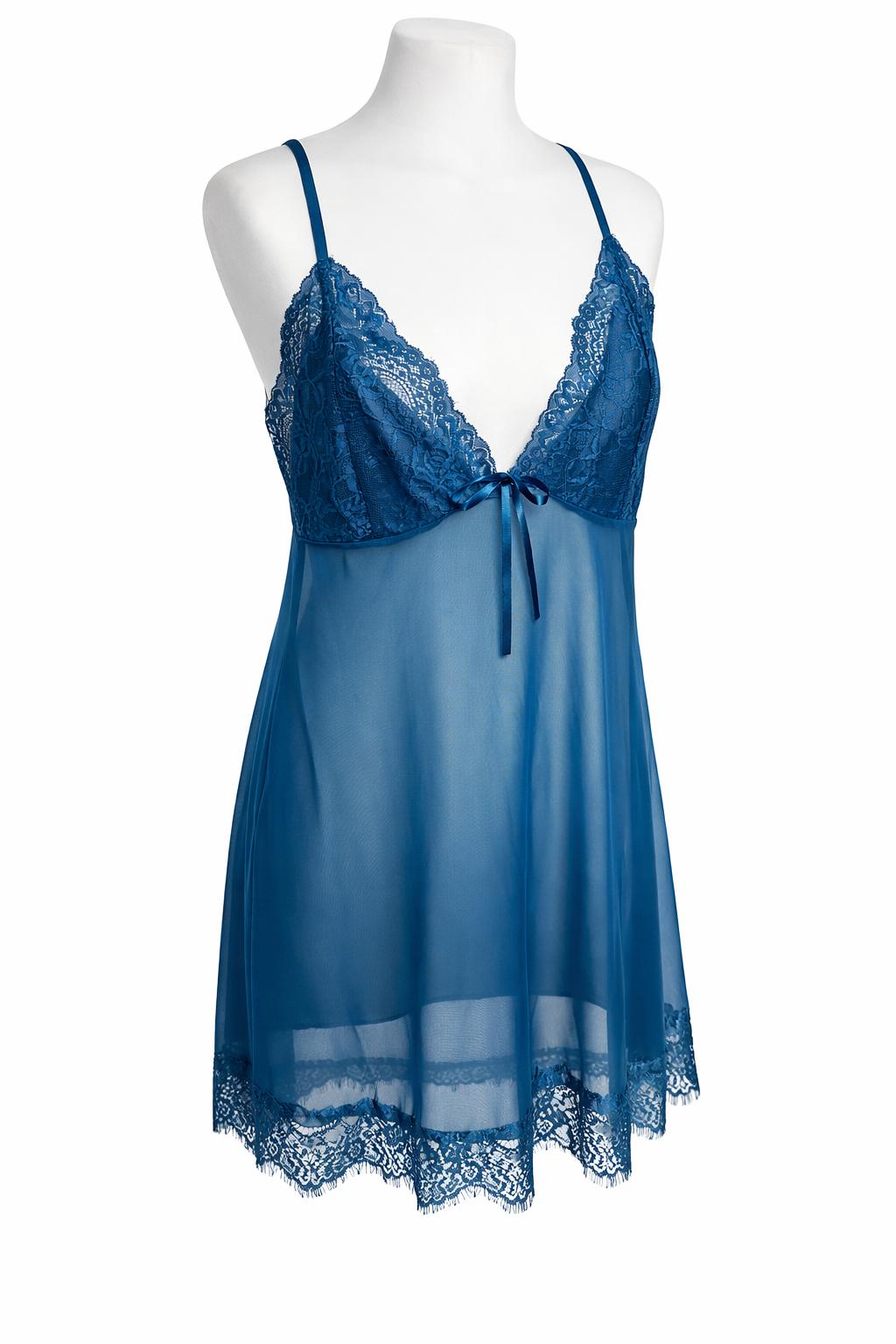 Ensemble nuisette et peignoir transparent