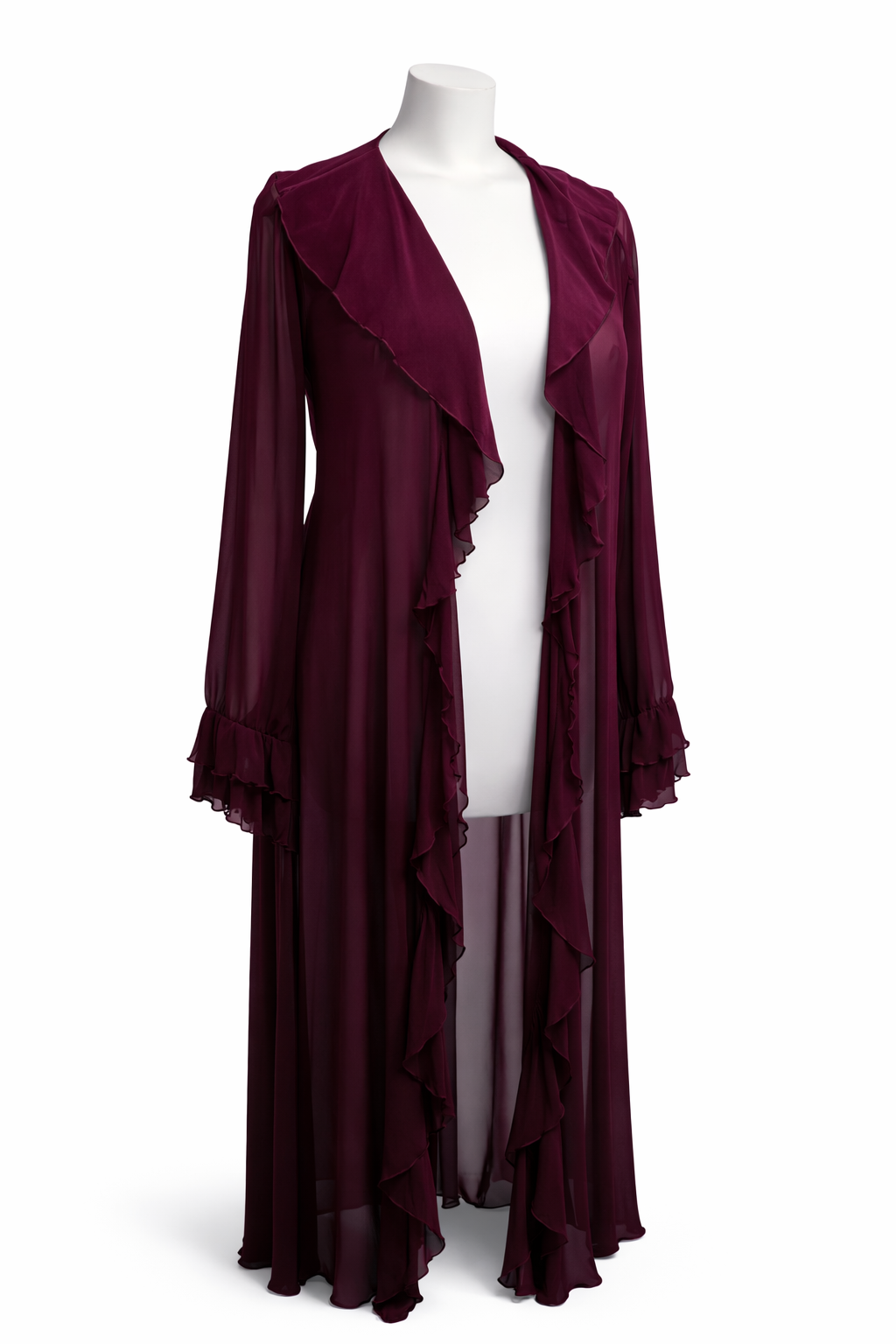 Long peignoir transparent