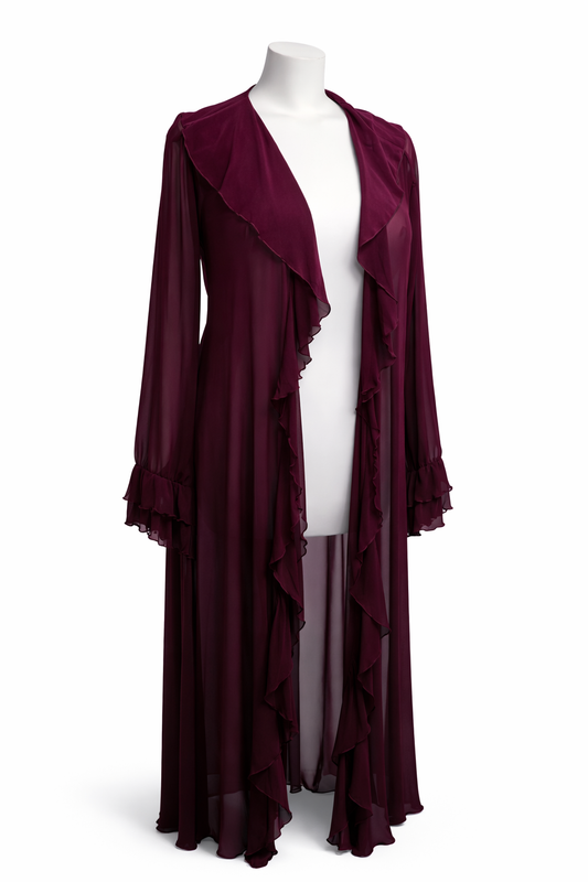 Long peignoir transparent