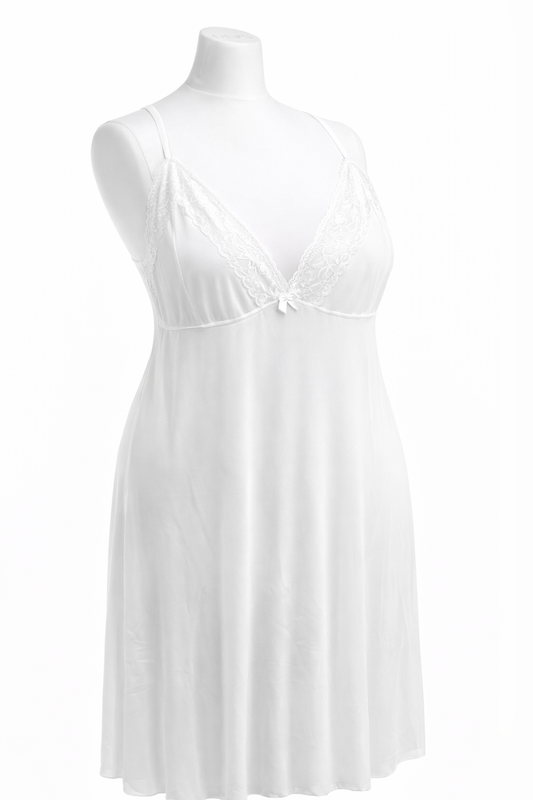 Longue nuisette blanche