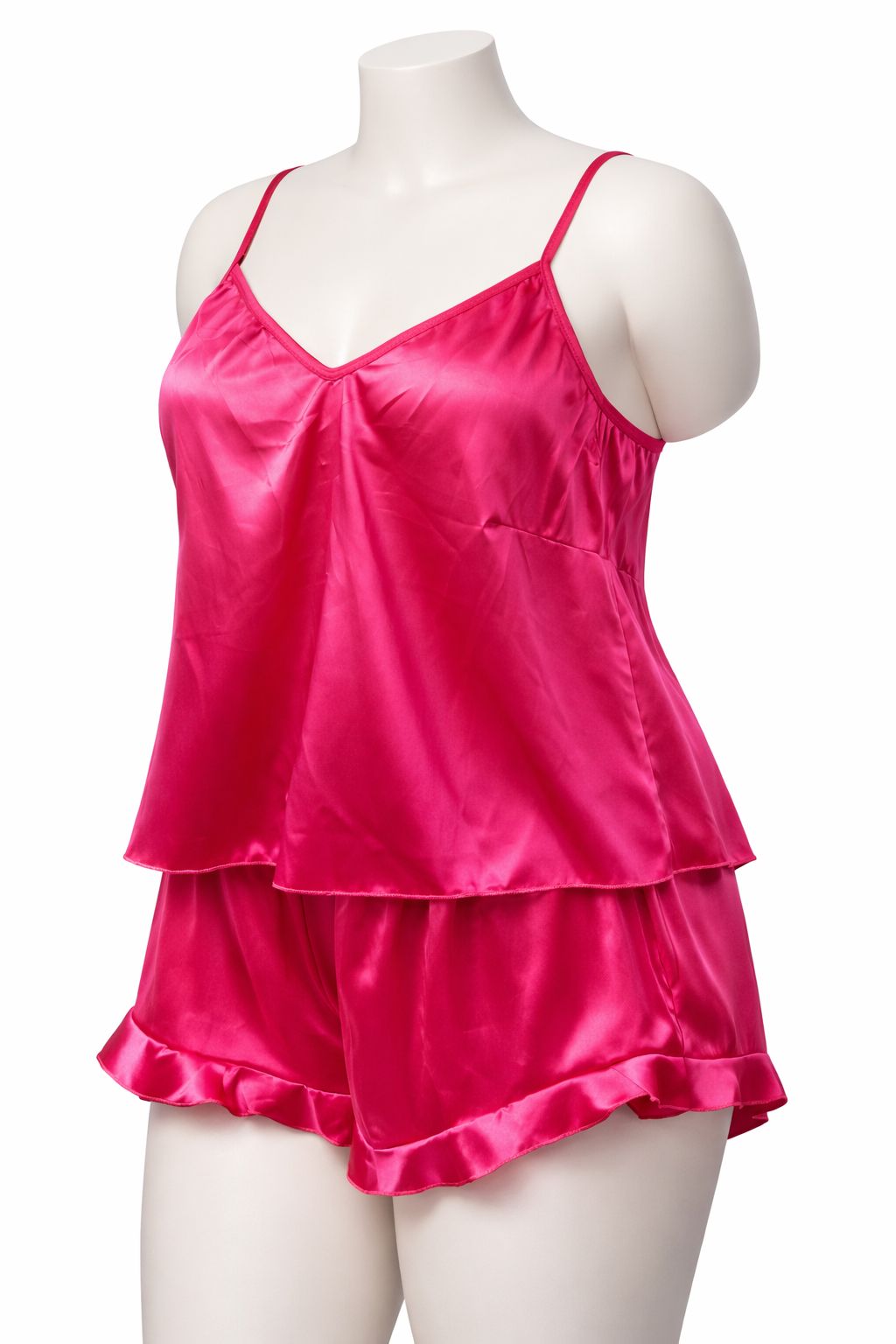 Pyjama 2 pièces satiné: Débardeur + shorty